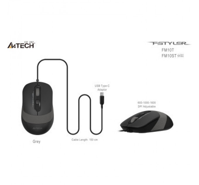 A4Tech Мишка A4Tech FM10ST USB Grey (4711421990134)