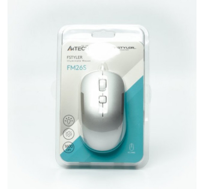 A4Tech Мишка A4Tech FM26S USB Icy White (4711421993562)