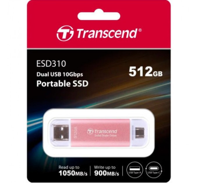 Transcend Накопичувач SSD USB 3.2 512GB Transcend (TS512GESD310P)