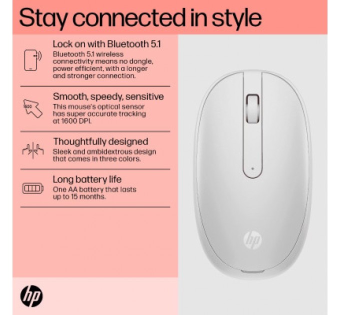 HP Мишка HP 240 Bluetooth White (793F9AA)