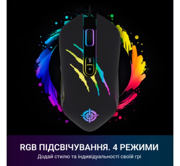 GamePro Мишка GamePro GM408 Raptor USB Black (GM408)