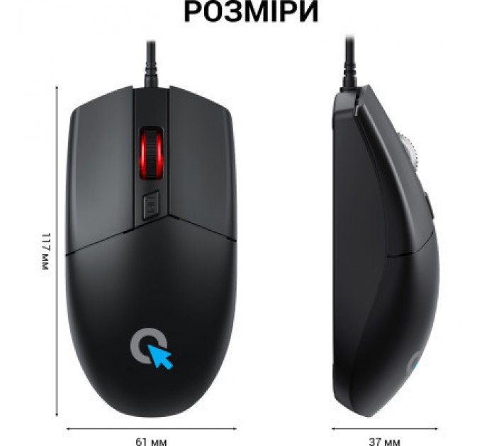 OfficePro Мишка OfficePro M115 USB Black (M115)