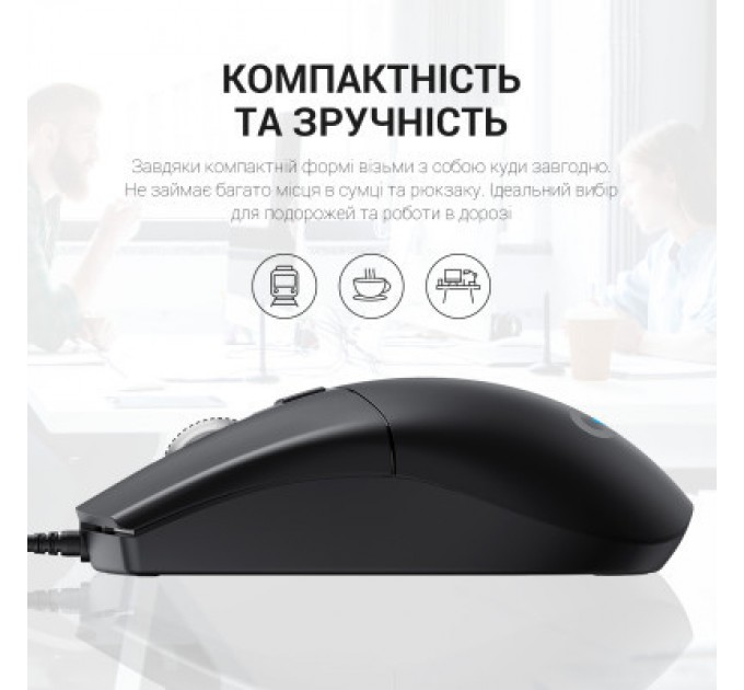 OfficePro Мишка OfficePro M115 USB Black (M115)