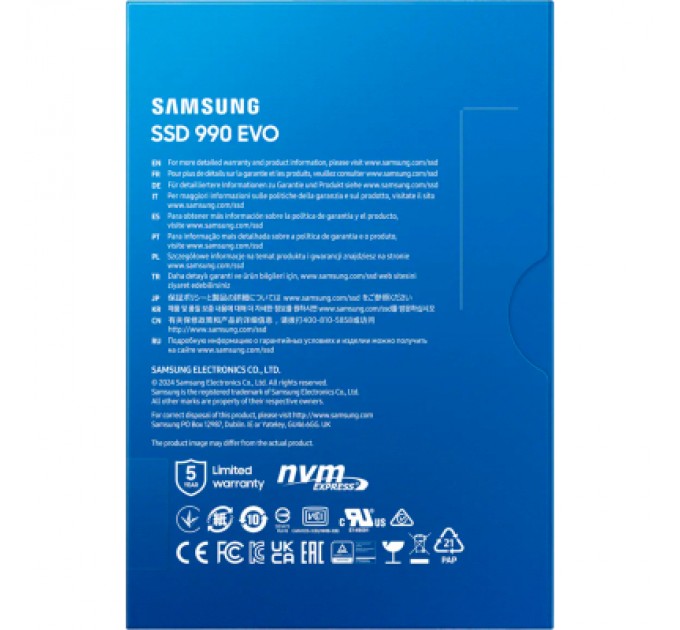 Samsung Накопичувач SSD M.2 2280 1TB 990 EVO Samsung (MZ-V9E1T0BW)