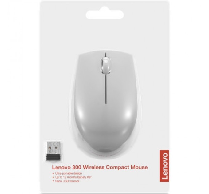 Lenovo Мишка Lenovo 300 Wireless Arctic Grey (GY51L15678)