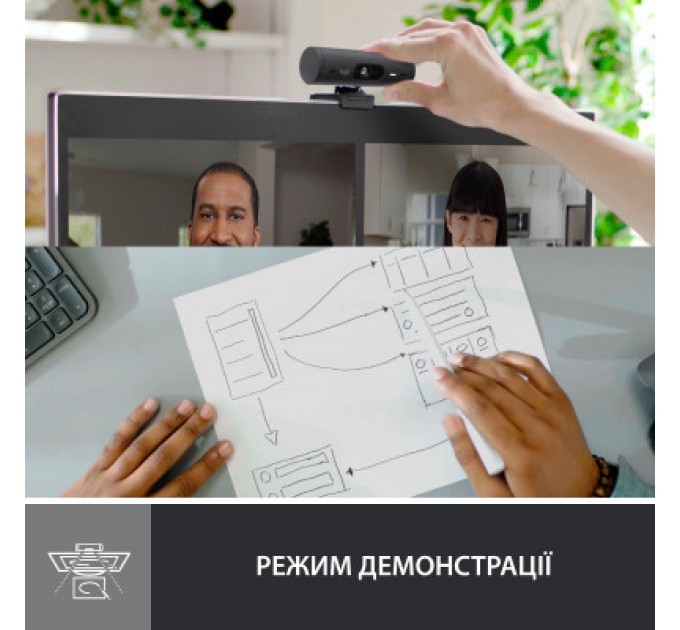 Logitech Веб-камера Logitech Brio 505 for Business Graphite (960-001459)