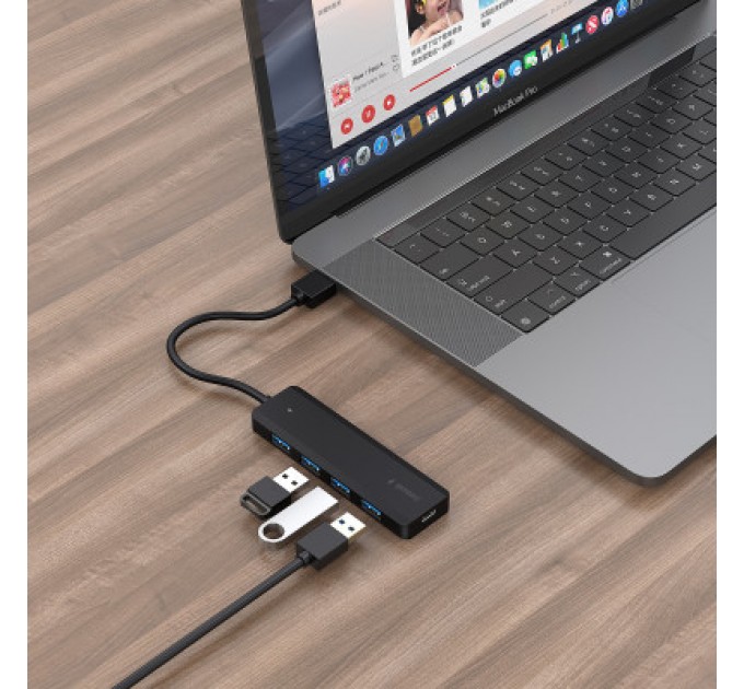 Gembird Концентратор Gembird 4 ports USB 3.1,USB-A, USB-C PD (UHB-U3P4P-02)