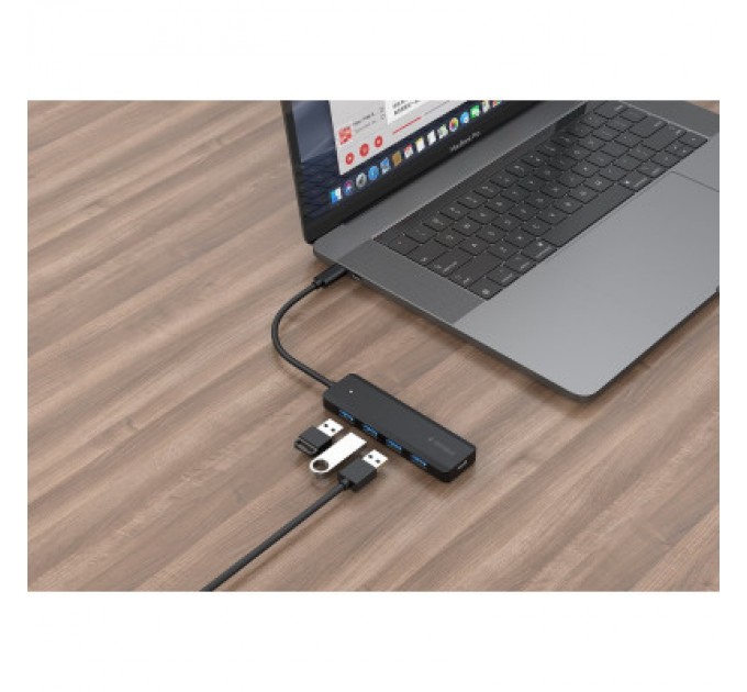 Gembird Концентратор Gembird 4 ports USB 3.1,USB-C, USB-C PD (UHB-CM-U3P4P-01)