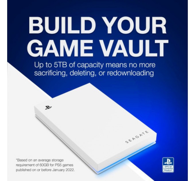 Seagate Зовнішній жорсткий диск 2.5" 2TB Game Drive for PlayStation 5 Seagate (STLV2000201)