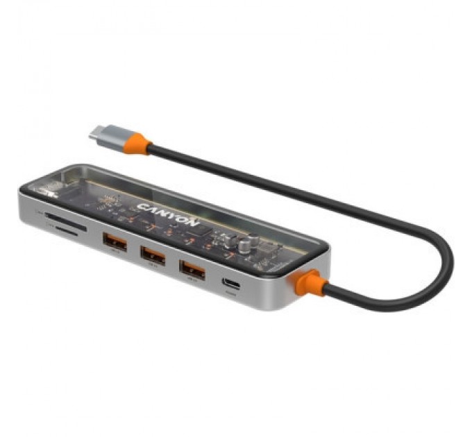 Canyon Порт-реплікатор Canyon Docking Station DS-13 4k 7-in-1 USB-C (CNS-TDS13)