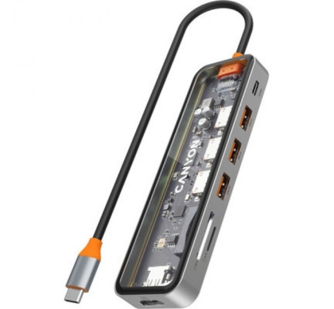 Canyon Порт-реплікатор Canyon Docking Station DS-13 4k 7-in-1 USB-C (CNS-TDS13)