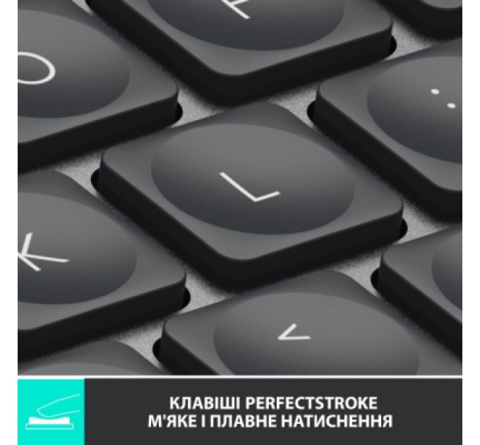 Logitech Клавіатура Logitech MX Keys Mini Wireless Illuminated UA Graphite (920-010498)