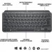 Logitech Клавіатура Logitech MX Keys Mini Wireless Illuminated UA Graphite (920-010498)