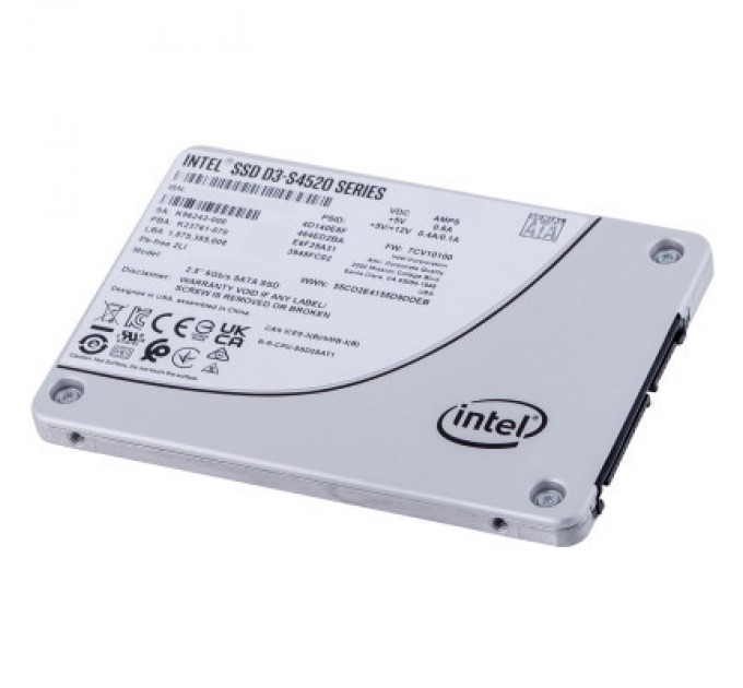 INTEL Накопичувач SSD 2.5" 7.68TB D3-S4520 INTEL (SSDSC2KB076TZ01)