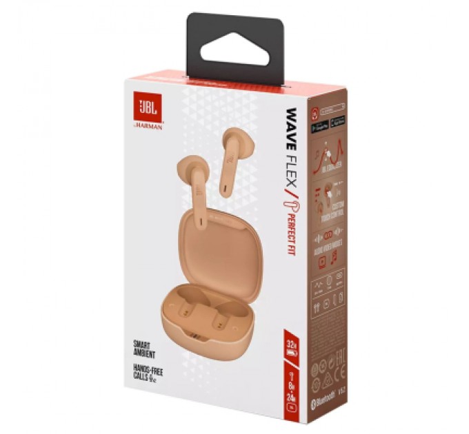 JBL Навушники JBL Wave Flex TWS Beige (JBLWFLEXBEG)