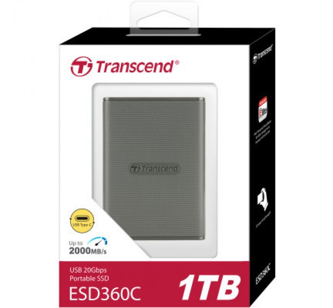 Transcend Накопичувач SSD USB 3.2 1TB ESD360C Transcend (TS1TESD360C)