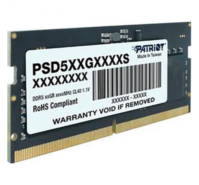 Patriot Модуль пам'яті для ноутбука SoDIMM DDR5 16GB 5600 MHz Patriot (PSD516G560081S)