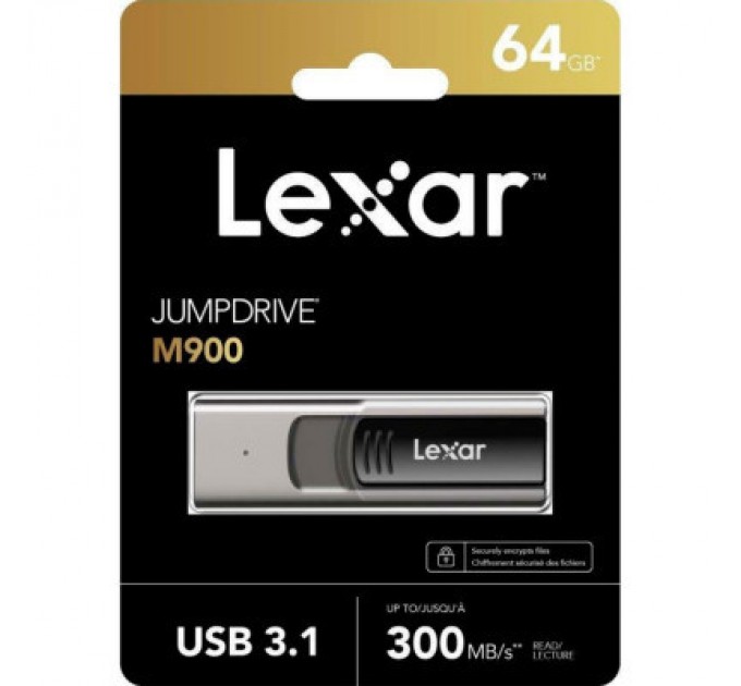 Lexar USB флеш накопичувач Lexar 64GB JumpDrive M900 USB 3.1 (LJDM900064G-BNQNG)
