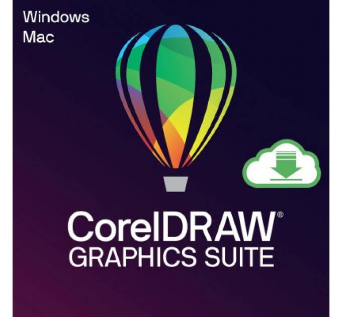 Corel ПЗ для мультимедіа Corel CorelDRAW Graphics Suite 2024 EN/FR/DE/IT/ES/BP/NL Windows/Mac (ESDCDGS2024ML)