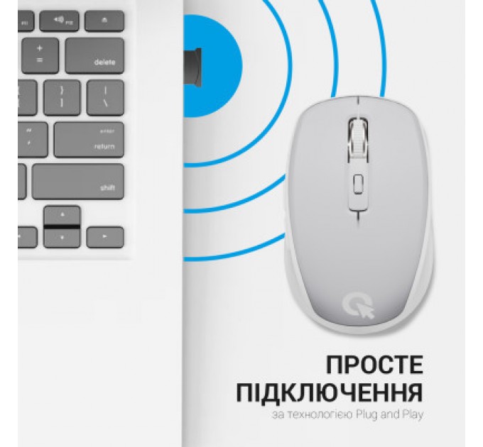 OfficePro Мишка OfficePro M267G Silent Click Wireless Gray (M267G)