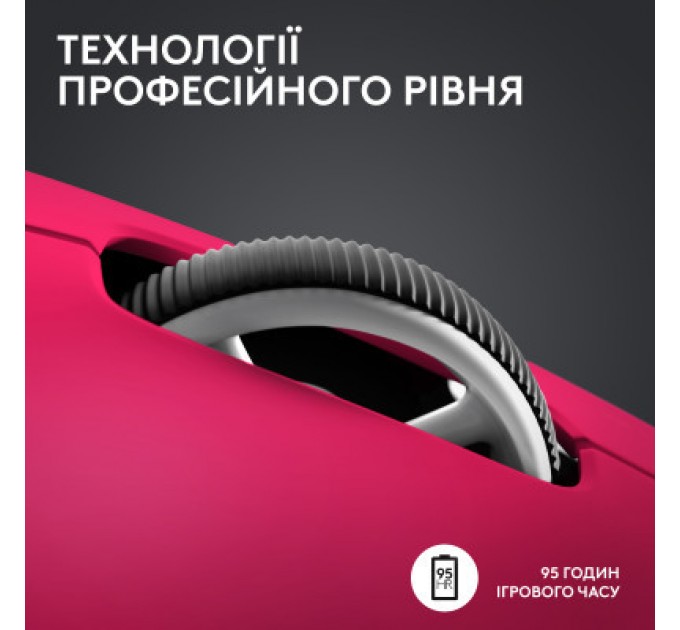 Logitech Мишка Logitech G Pro X Superlight 2 Lightspeed Wireless Magenta (910-006797)