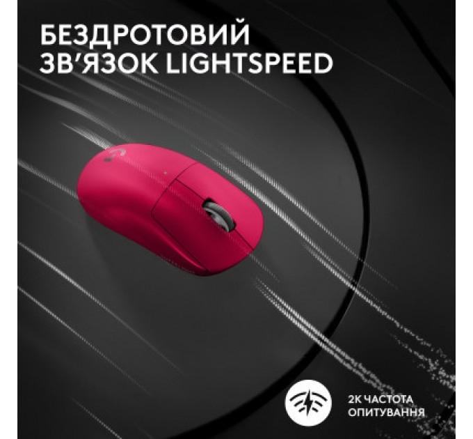 Logitech Мишка Logitech G Pro X Superlight 2 Lightspeed Wireless Magenta (910-006797)