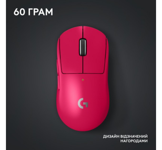 Logitech Мишка Logitech G Pro X Superlight 2 Lightspeed Wireless Magenta (910-006797)