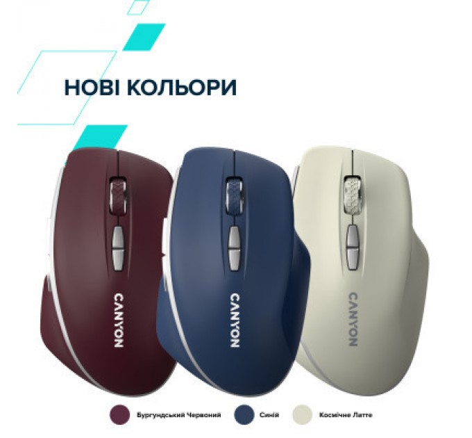 Canyon Мишка Canyon MW-21 Wireless Blue LED Cosmic Latte (CNS-CMSW21CL)