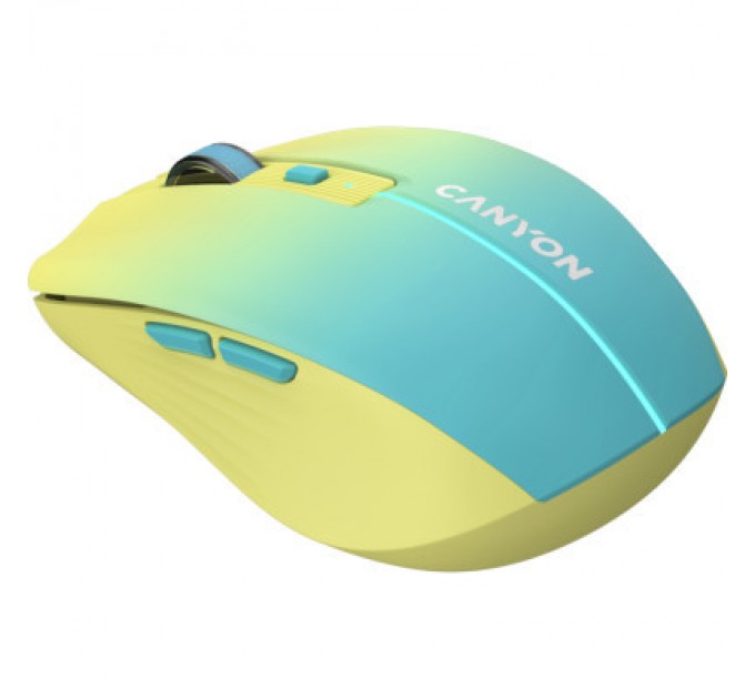 Canyon Мишка Canyon MW-44 LED Rechargeable Wireless/Bluetooth Yellow Blue (CNS-CMSW44UA)