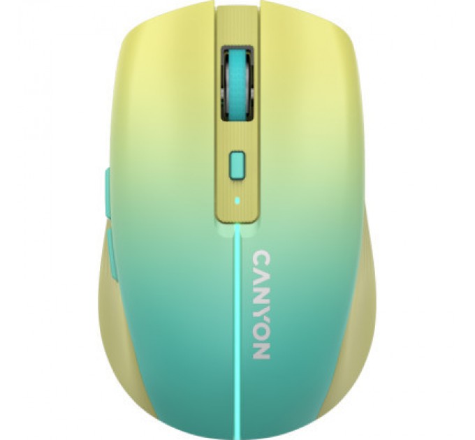 Canyon Мишка Canyon MW-44 LED Rechargeable Wireless/Bluetooth Yellow Blue (CNS-CMSW44UA)