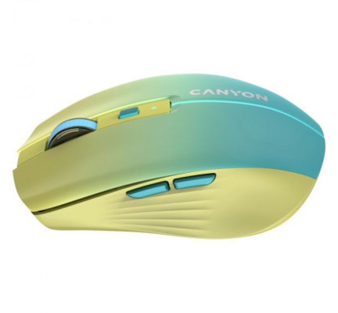 Canyon Мишка Canyon MW-44 LED Rechargeable Wireless/Bluetooth Yellow Blue (CNS-CMSW44UA)