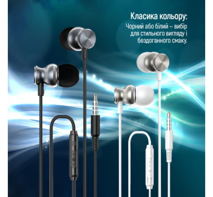 ColorWay Навушники ColorWay 3.5 mm Wired Earphone UrbanBeat White (CW-WD03WT)