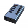 Dynamode Концентратор Dynamode 5 ports USB3.0 to 4*USB3.0+2.4А Power Adapter 2.5A/12V (DM-UH-P405-G)