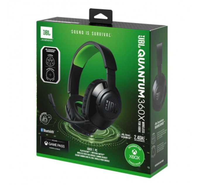 JBL Навушники JBL Quantum 360X Wireless for Xbox Black (JBLQ360XWLBLKGRN)