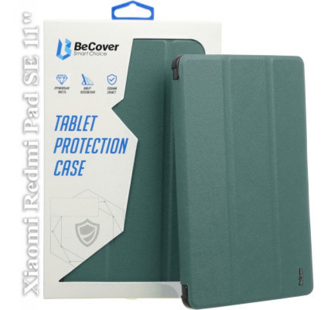 BeCover Чохол до планшета BeCover Soft Edge Stylus Mount Xiaomi Redmi Pad SE 11" Dark Green (710782)