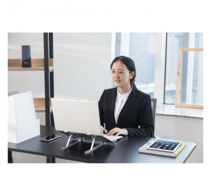 HiSmart Підставка до ноутбука HiSmart LPS03-3, алюміній (HS082826)