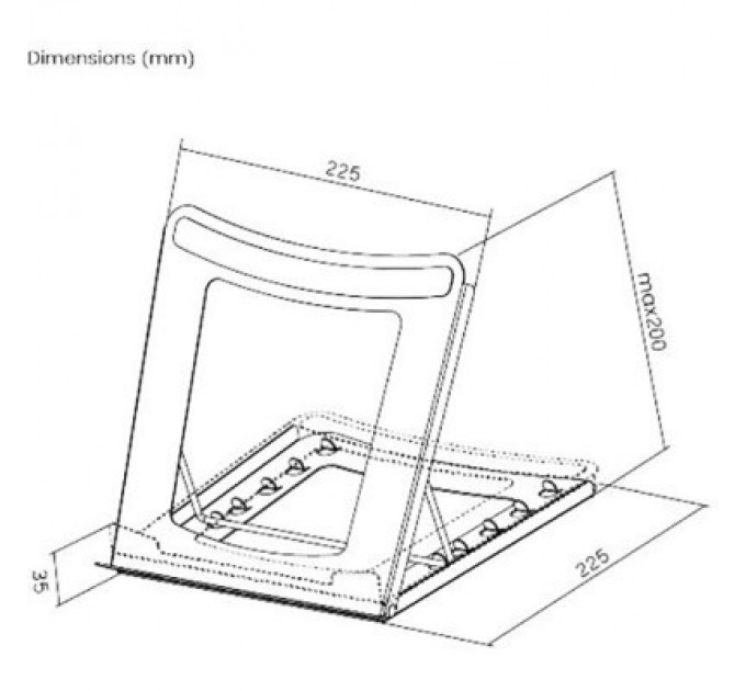 HiSmart Підставка до ноутбука HiSmart 10"-15" з 5-ма положеннями кута нахилу (HS082468)