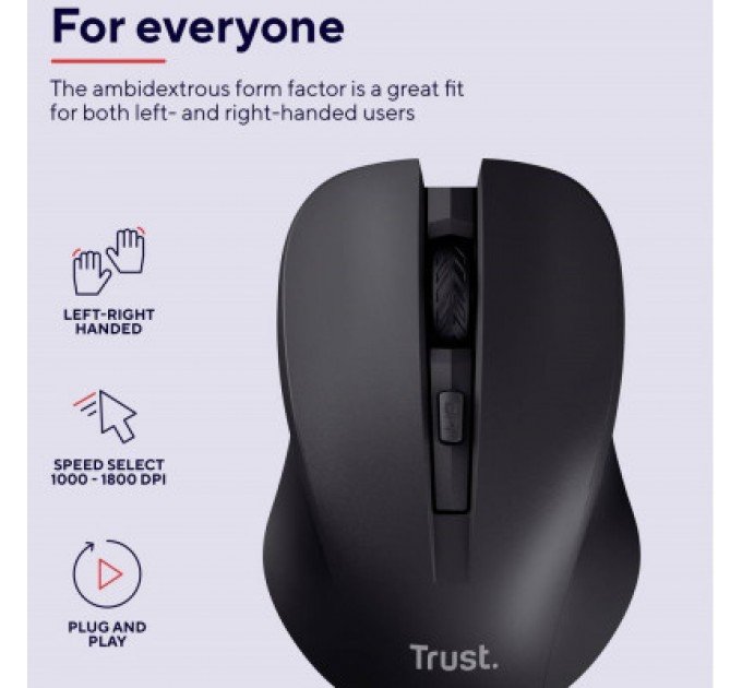Trust Мишка Trust Mydo Silent Wireless Black (25084)