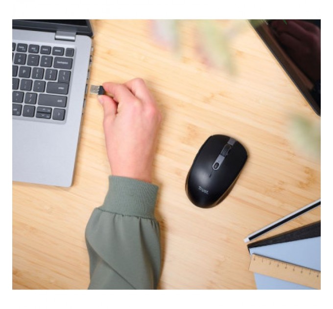 Trust Мишка Trust Ozza compact Bluetooth/Wireless/USB-A Black (24819)