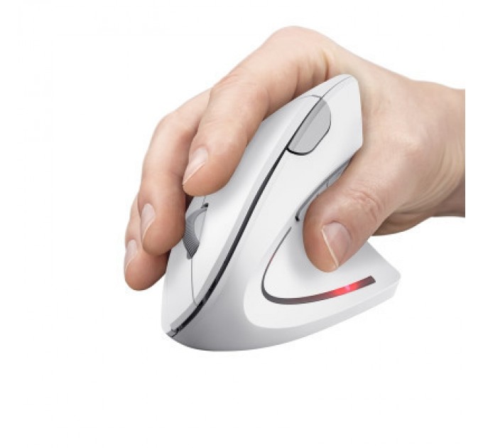 Trust Мишка Trust Verto Ergonomic Wireless White (25132)