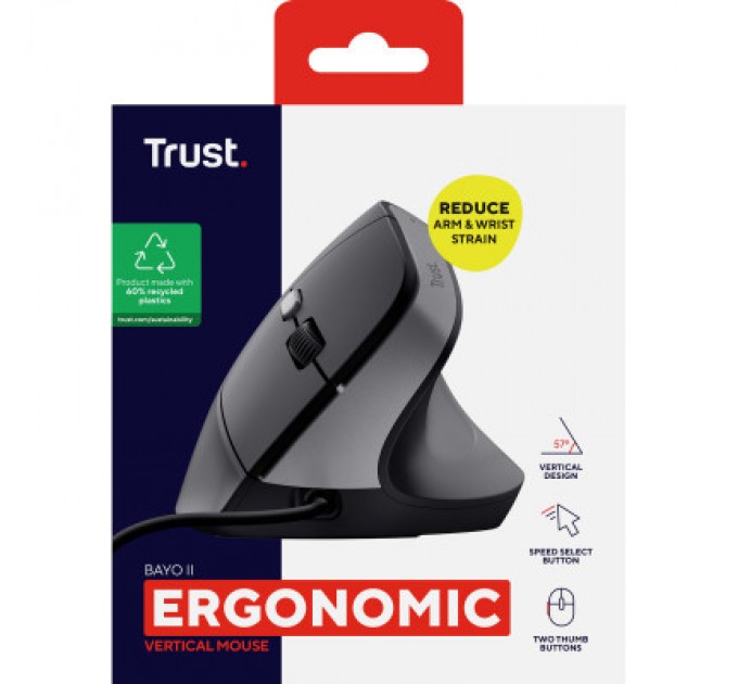 Trust Мишка Trust Bayo II Ergonomic USB Black (25144)