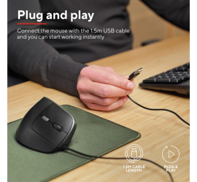 Trust Мишка Trust Bayo II Ergonomic USB Black (25144)