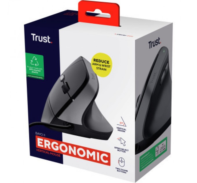 Trust Мишка Trust Bayo II Ergonomic USB Black (25144)