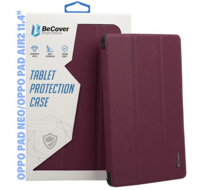 BeCover Чохол до планшета BeCover Smart Case Oppo Pad Neo (OPD2302)/ Oppo Pad Air2 11.4" Red Wine (710985)