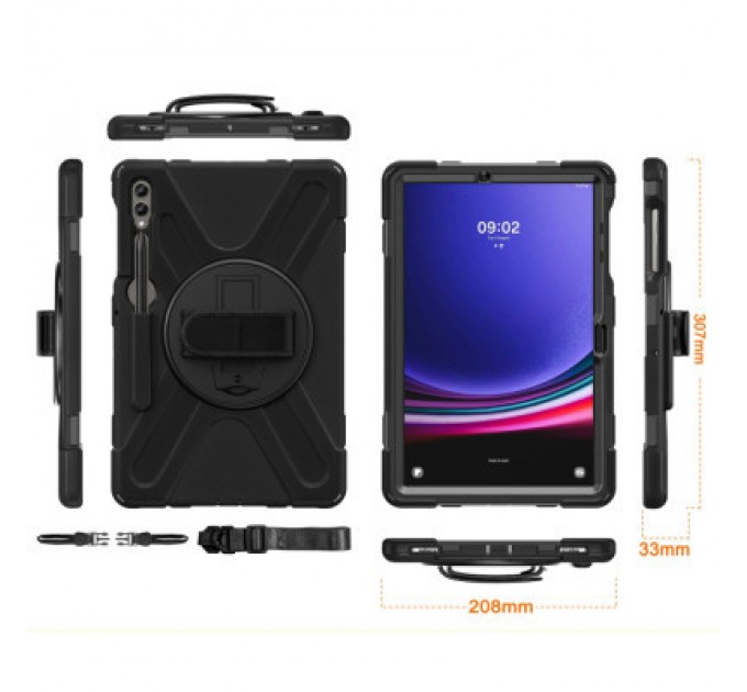 BeCover Чохол до планшета BeCover Heavy Duty Case Samsung Galaxy Tab S9 Plus (SM-X810/SM-X816)/S9 FE Plus (SM-X610/SM-X616) 12.4" (710445)