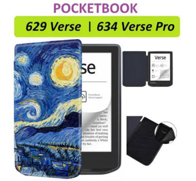 BeCover Чохол до електронної книги BeCover Smart Case PocketBook 629 Verse / 634 Verse Pro 6" Night (710980)