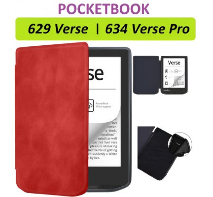 BeCover Чохол до електронної книги BeCover Smart Case PocketBook 629 Verse / 634 Verse Pro 6" Red (710979)
