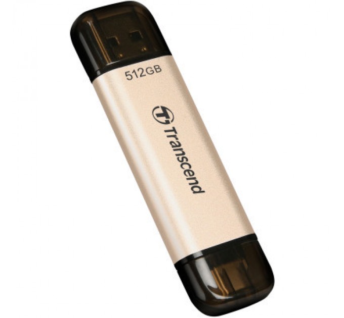 Transcend USB флеш накопичувач Transcend 512GB JetFlash 930C Gold-Black USB 3.2/Type-C (TS512GJF930C)