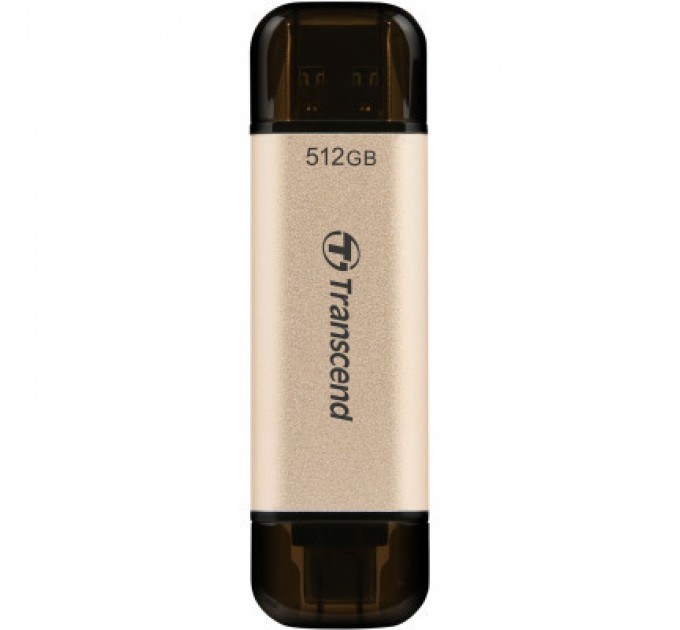 Transcend USB флеш накопичувач Transcend 512GB JetFlash 930C Gold-Black USB 3.2/Type-C (TS512GJF930C)