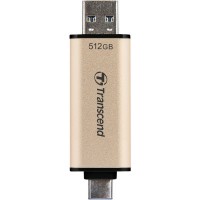 USB флеш накопичувач Transcend 512GB JetFlash 930C Gold-Black USB 3.2/Type-C (TS512GJF930C)